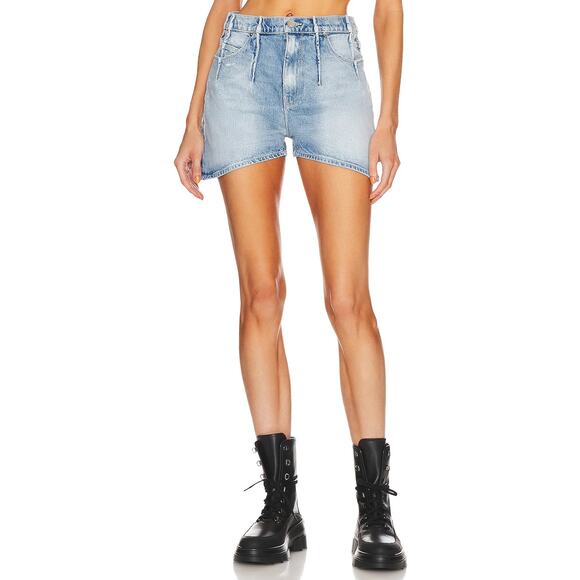 RtA Mano High Waisted Tuck Shorts Vintage Westcoast 27 NWT $265 - Picture 7 of 9